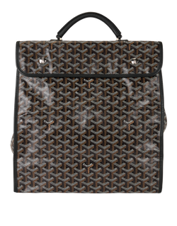 Saint Leger Foldable Backpack, Canvas, Black/Brown, SUT020231, DB, 3*